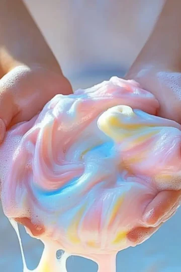Cornstarch and Dish Soap Bubble Dough: Squishy, Stretchy, Sensory Magic! - Savory Splash