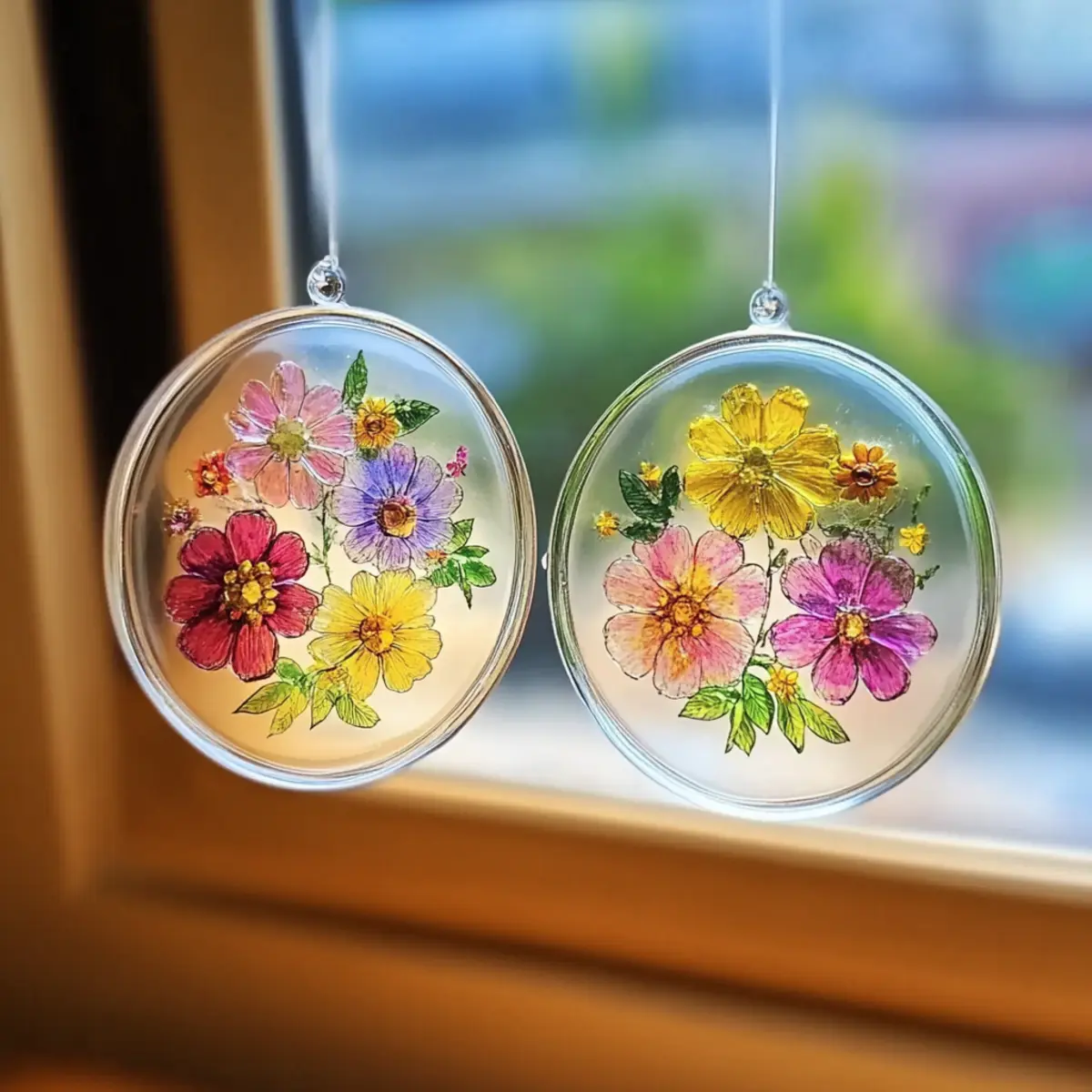 Make Simple Flower Suncatchers With Clear Glue