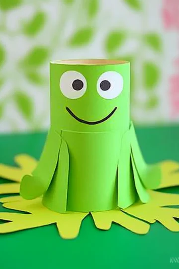 Paper Roll Frog Craft