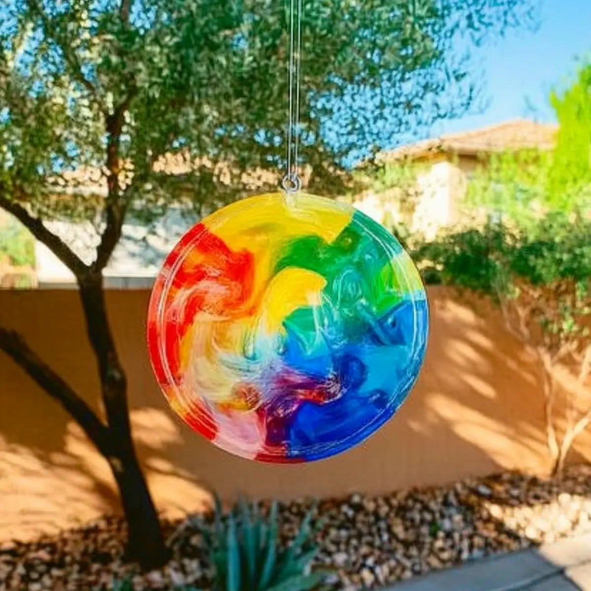 Colorful DIY Glue Suncatcher Craft
