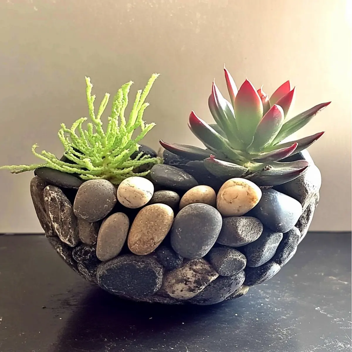 Easy DIY Pebble Pot Tutorial