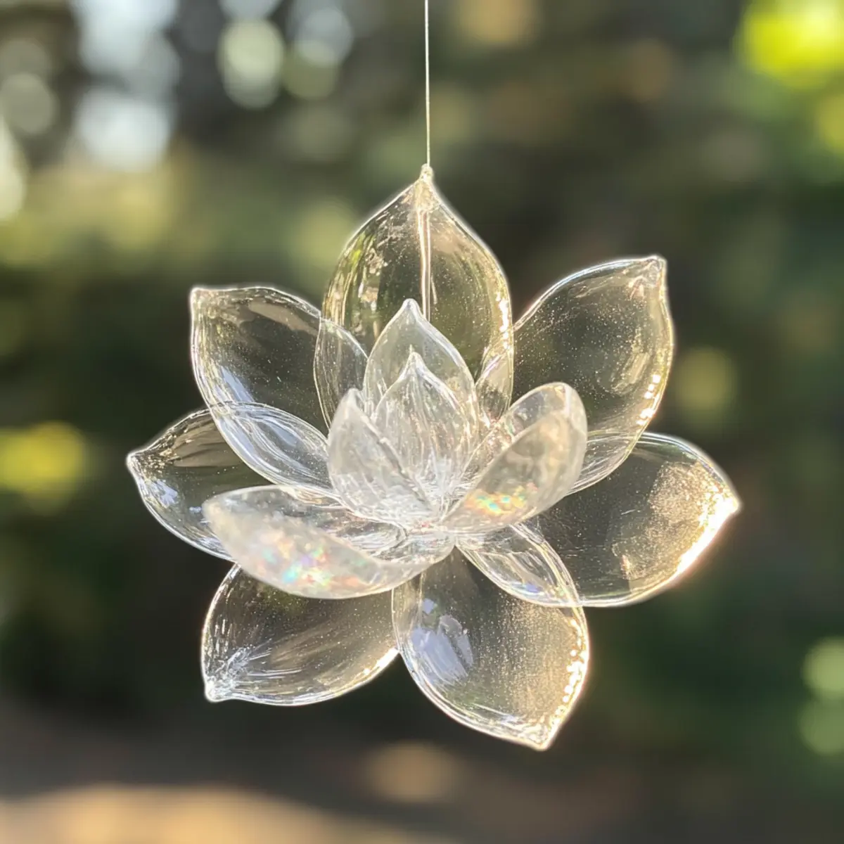 Clear Glue Flower Suncatcher