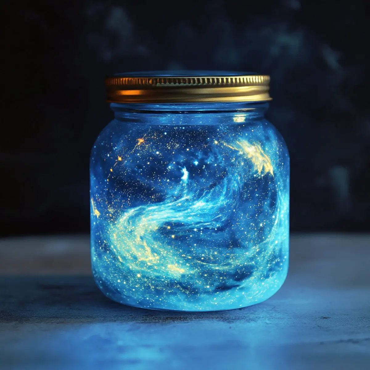 Glow-in-the-Dark Galaxy Jar