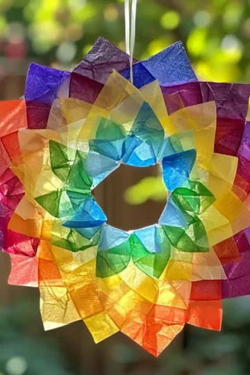 Tissue Paper Sun Catcher