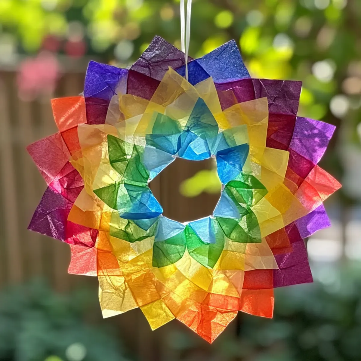 Tissue Paper Sun Catcher