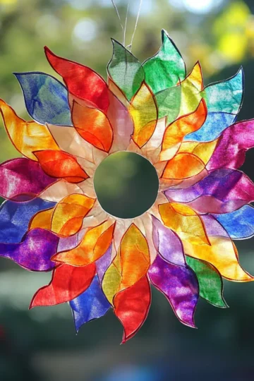 HOW TO MAKE TISSUE PAPER SUNCATCHERS