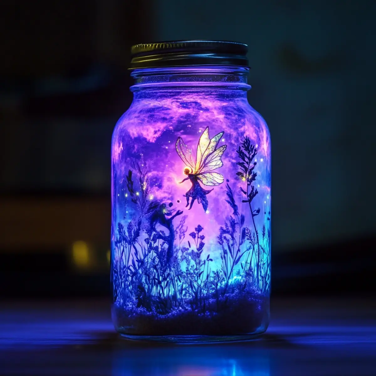 Baking Soda Glowing Fairy Jar