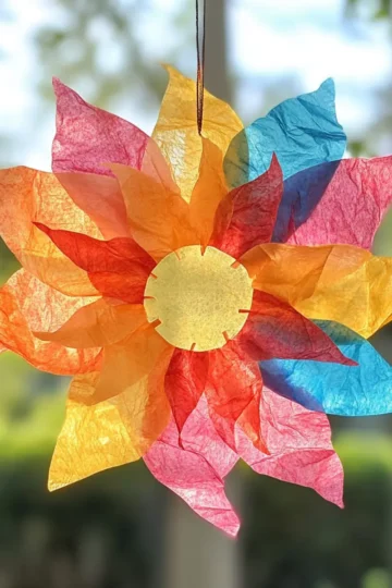 Tissue Paper Sun Catcher