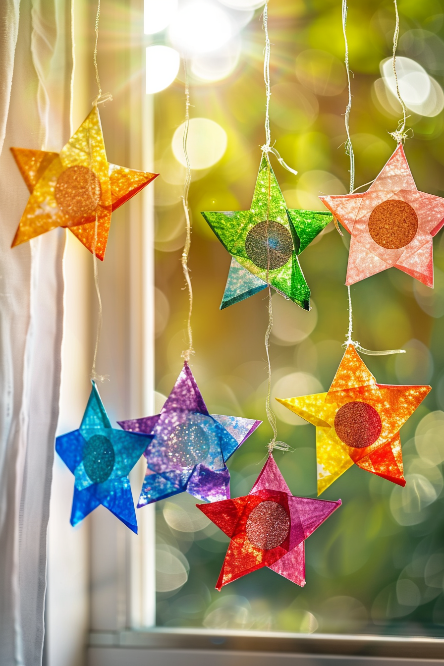 Star Suncatchers: Easy DIY Window Sun Catching Craft for Kids and Adults