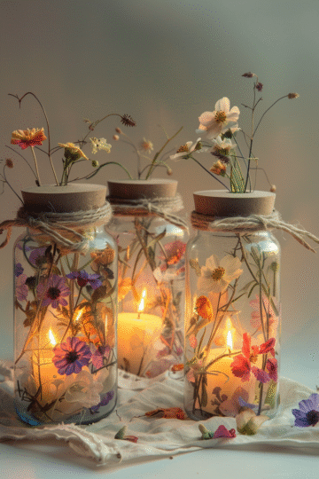 u3929625643 Pressed flower lanterns glowing with warm candlel 269fd8a8 d48a 4dff bbfd 791ac878d07f 0