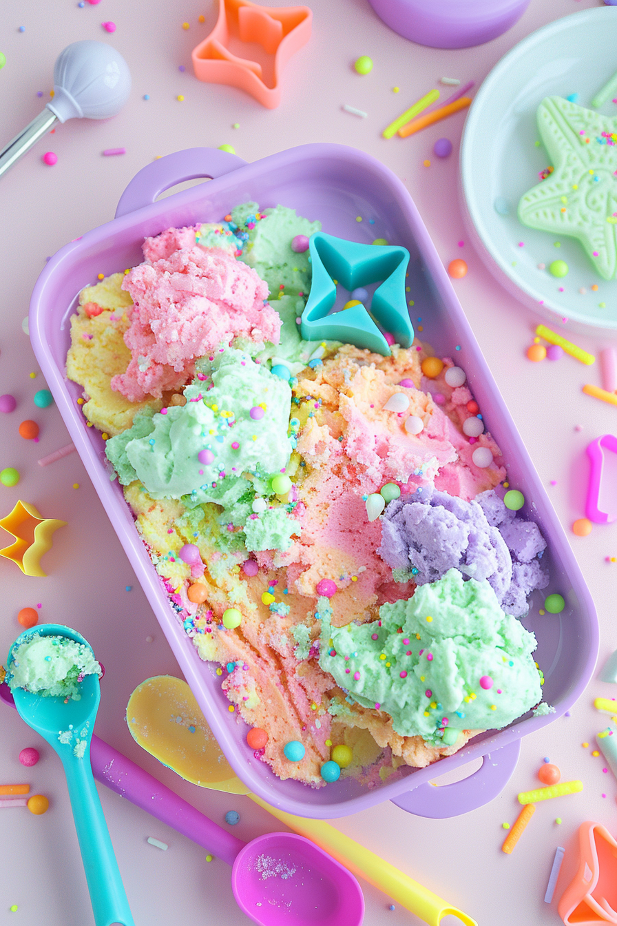 u3929625643 Soft fluffy Cloud Dough in pastel colors inside a b15a43c6 b3bc 490c 9ef4 af11ce590742 0