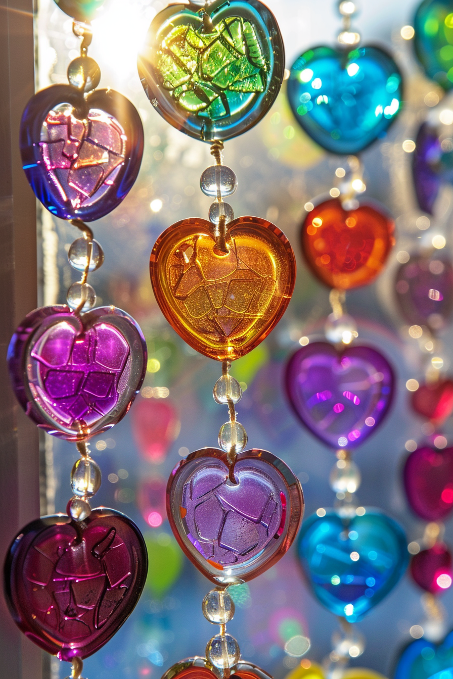 u3929625643 Melted bead suncatchers arranged on a sunlit win cc84a1b7 ee66 4421 a6c9 1f890ea4d12c 1