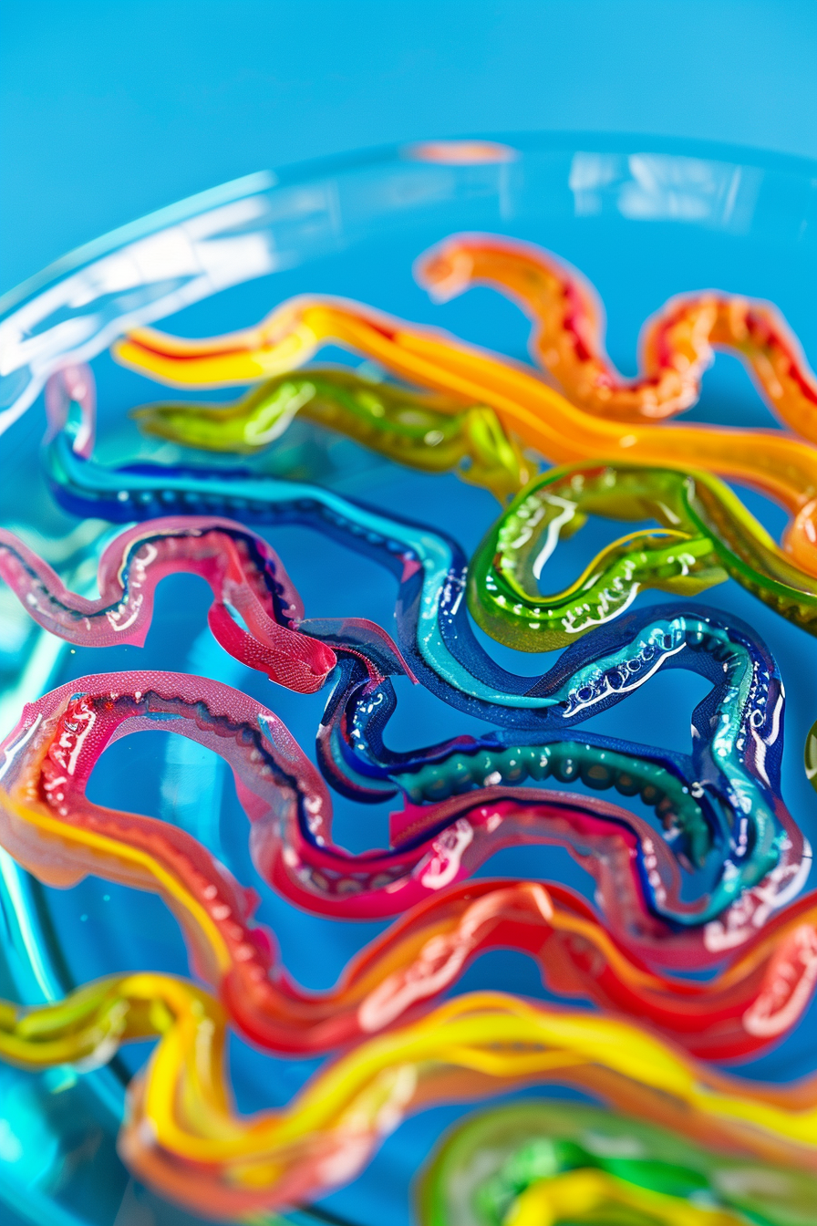 Paper Worm Experiment 2 u3929625643 Colorful curled paper worms moving across a shall aceb1028 e625 46c1 876d 7e424eead81e 0