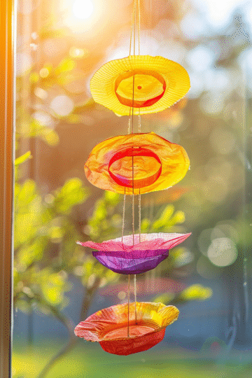 Make a Sun Catcher With a Plate 7 u3929625643 Colorful paper plate sun catcher craft hanging in adbdadca 4e80 4e50 942f 7af325293a7d 0