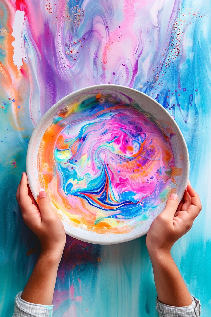 u3929625643 Magic Milk Art Project with vibrant swirling colo 87b5c8c4 7167 4f10 a00f 2574f2981abc 0